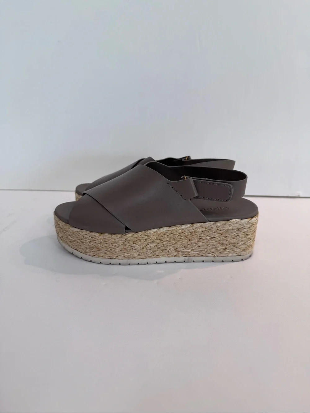 Vince Grey Weslan Espadrille Slingback Sandals